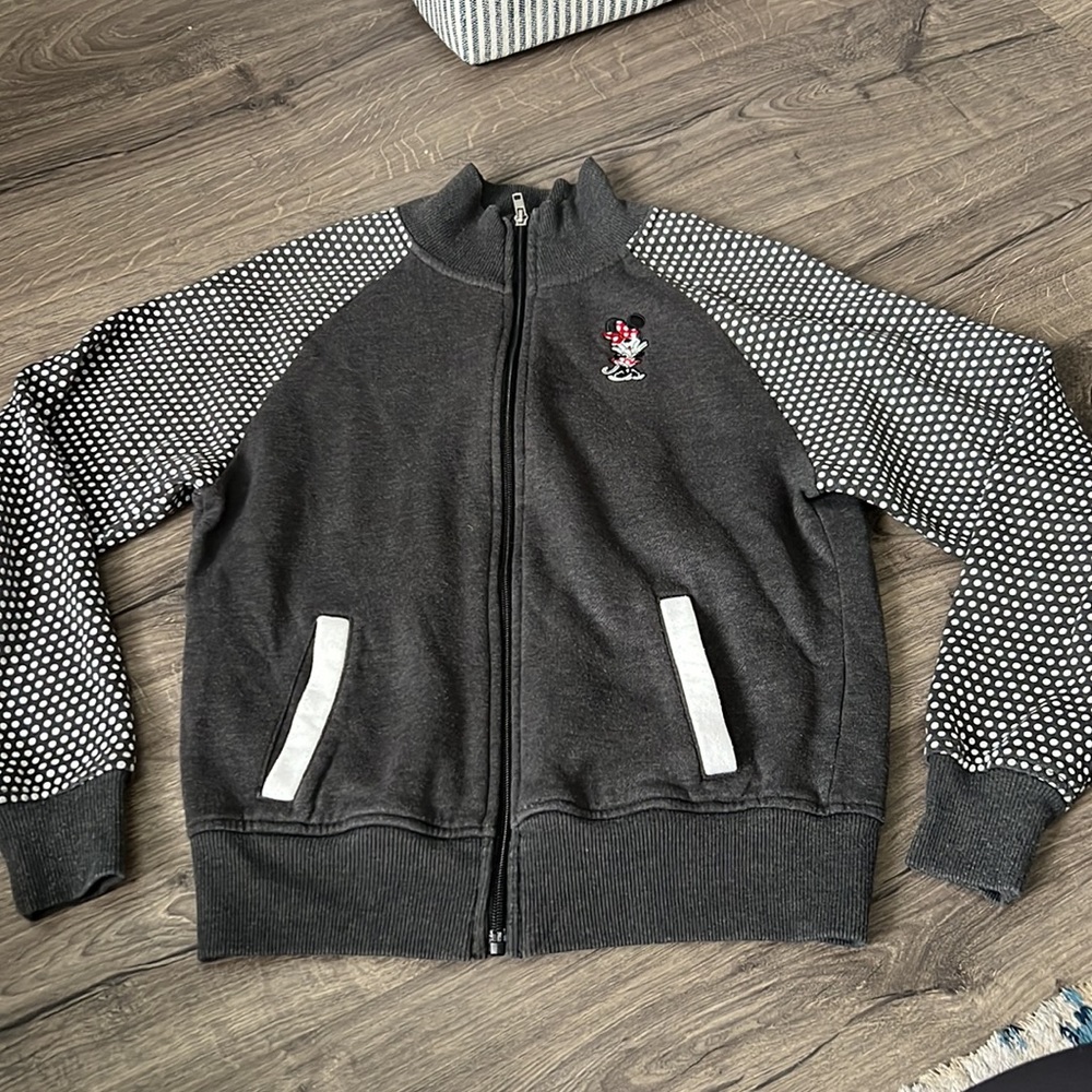 DISNEY PARKS  women’s M Minnie Mouse Disney Parks zip up sweatshirt- RUNS SMALL